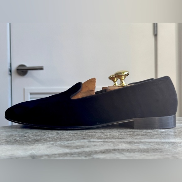 RALPH LAUREN PURPLE LABEL ALONZO Velvet Stubb Formal Slipper Loafer 10.5 Wootton main image 8
